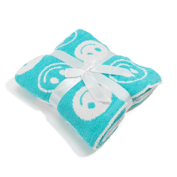 HAPPY FACE THROW - MINT