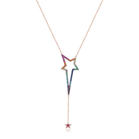 COLORED STAR NECKLACE