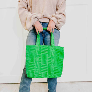 TERRY TOTE  - GREEN
