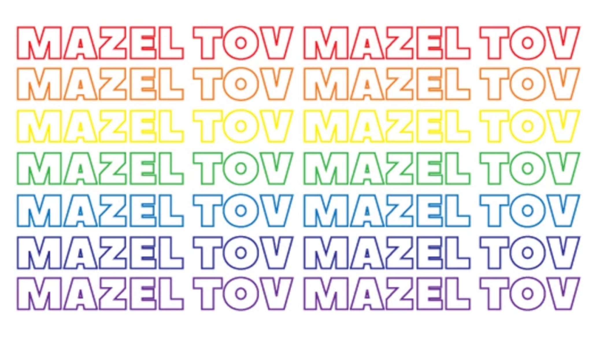 MAZEL TOV CARDS COLORS - PW