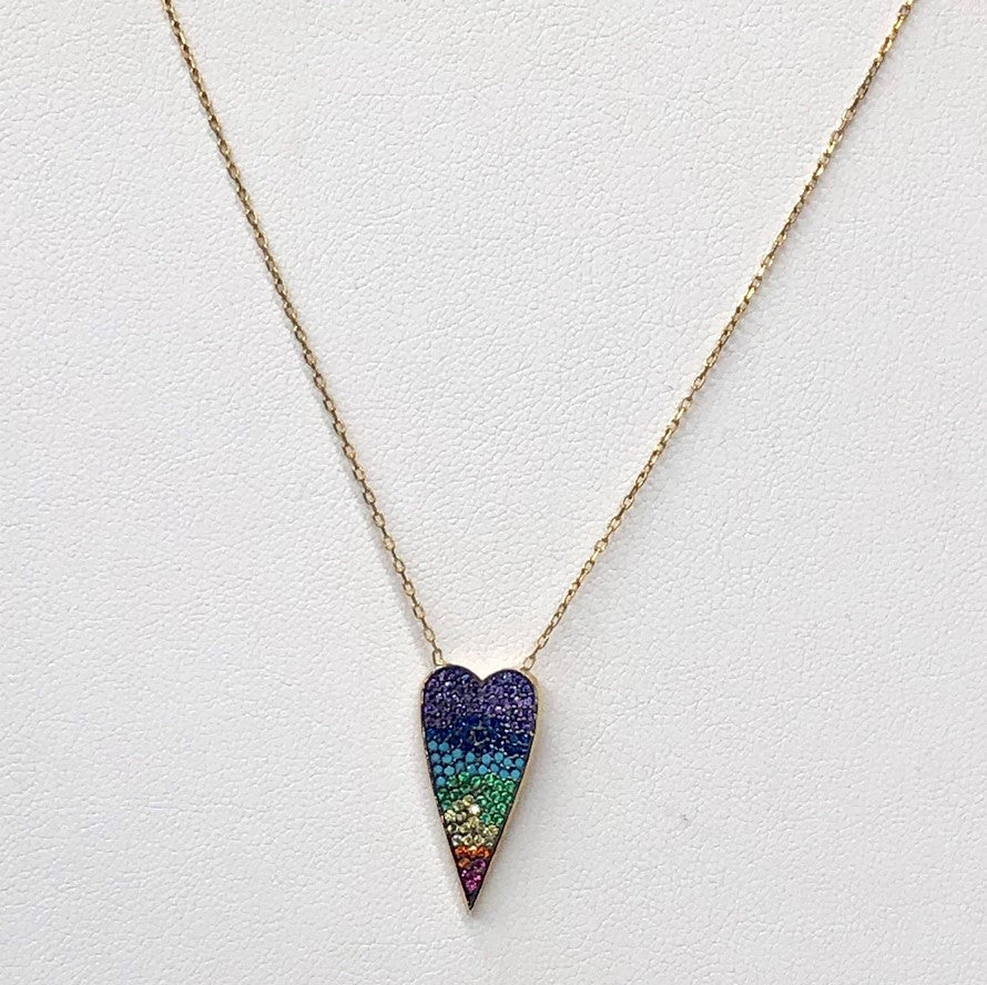 COLORED HEART NECKLACE