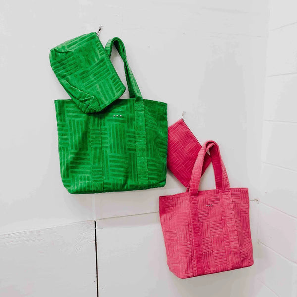 TERRY TOTE  - GREEN